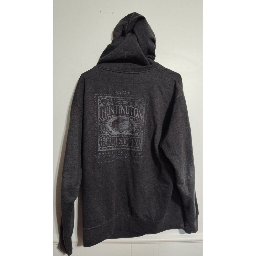 Huntington Beach Full Zip Hoodie Size large Surf & Sport Athletic Beach Preppy